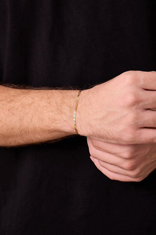 Gold Plated Bar Chain Bracelet 3