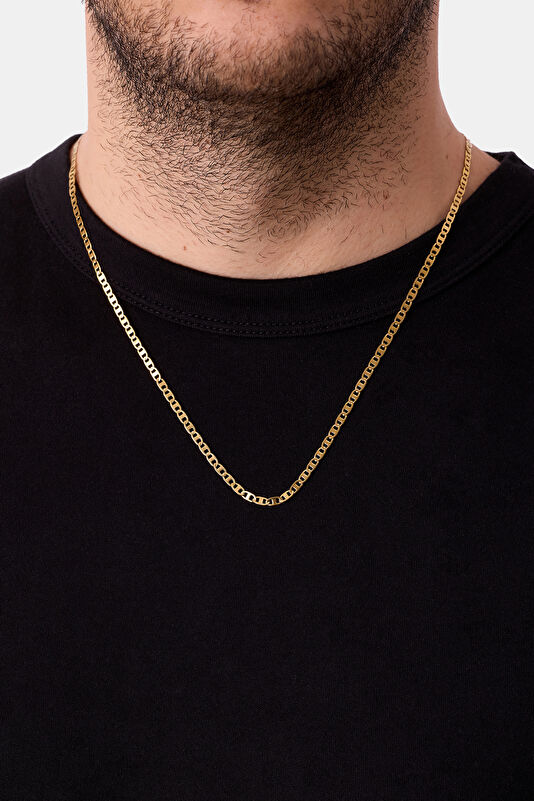 Gold Plated Bar Chain Necklace 3