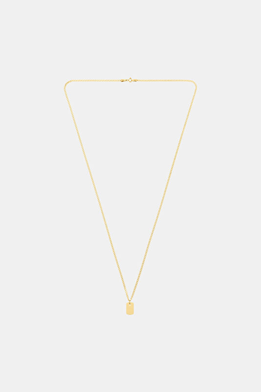 Gold Plated Small Plate Necklace 2