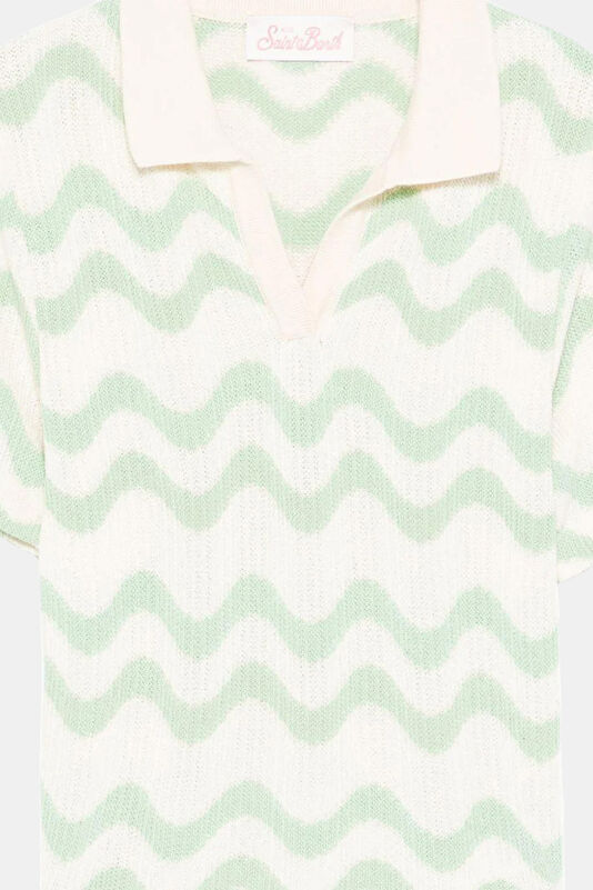 White Patterned Polo Shirt Kids Shirt 3