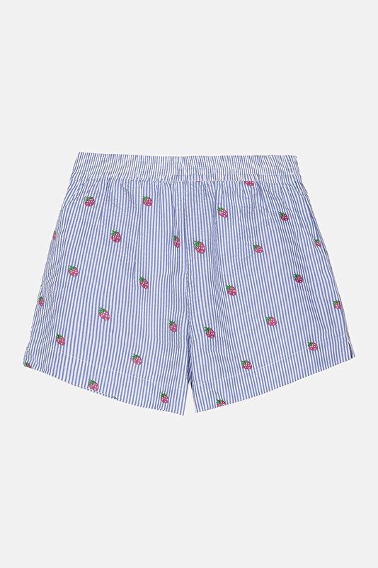 Red Striped Kids Shorts