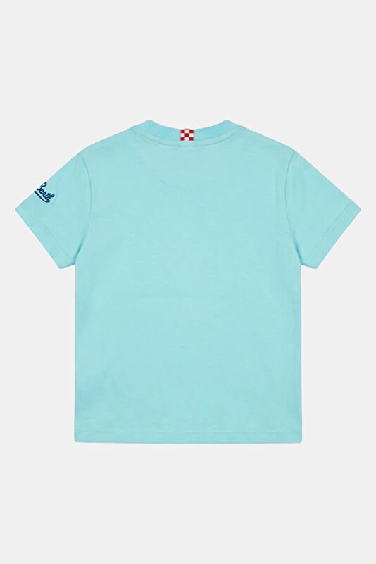 Red Crew Neck Patterned Kids T-Shirt 2