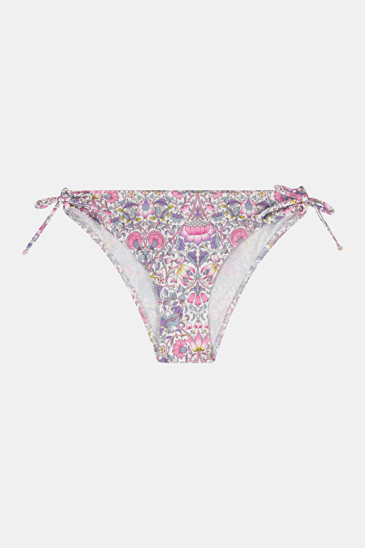 Blue Patterned Lace-up Kids Bikini 4