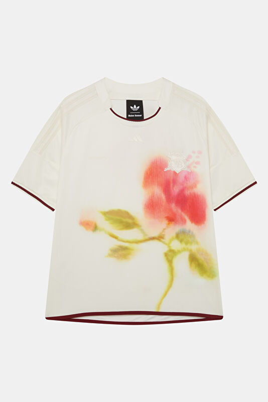 X Wales Bonner Beyaz Bisiklet Yaka Kadın T-Shirt