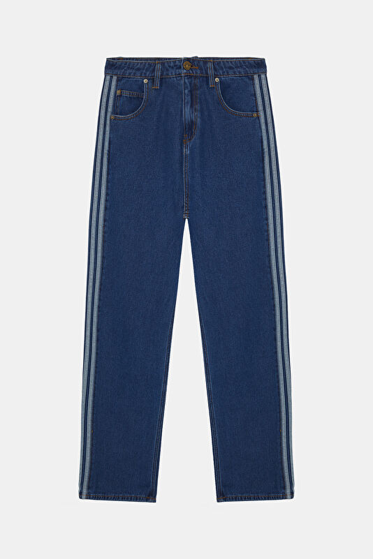 Relax Fit Indigo Wide Leg Men's Pants