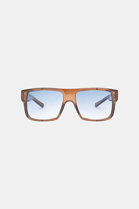The MASTER-S-SG28-C011 Brown/Light Blue Sunglasses