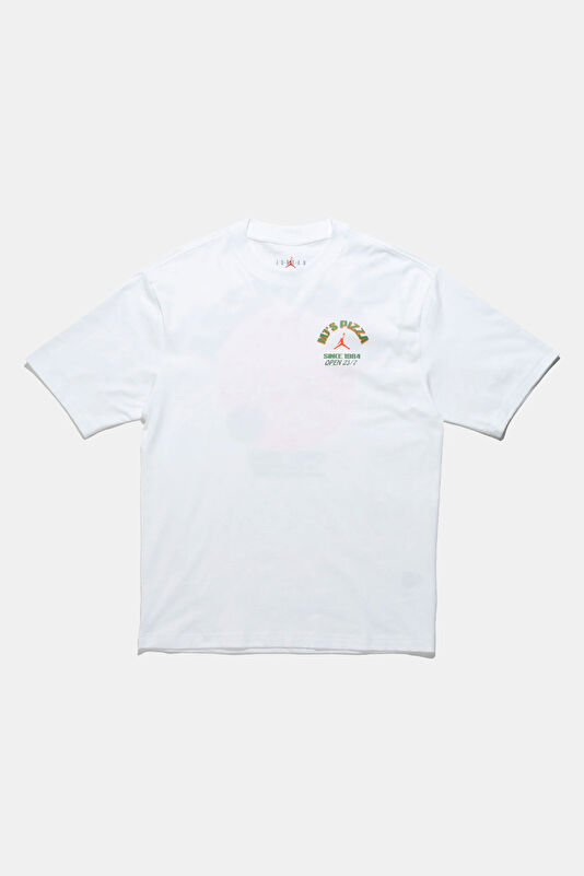 Relax Fit White Crew Neck Printed Men's T-Shirt