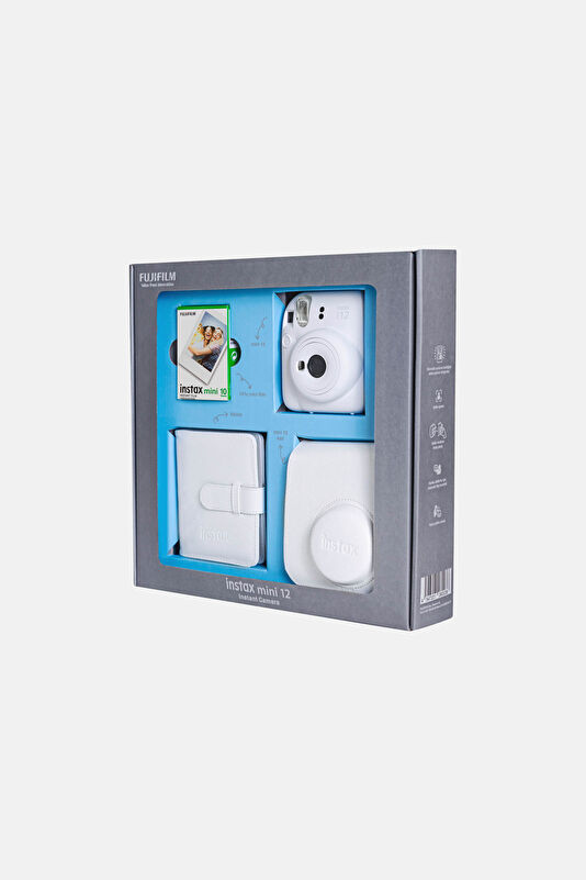 Instax Mini 12 Clay Beyaz Bundle Box 2