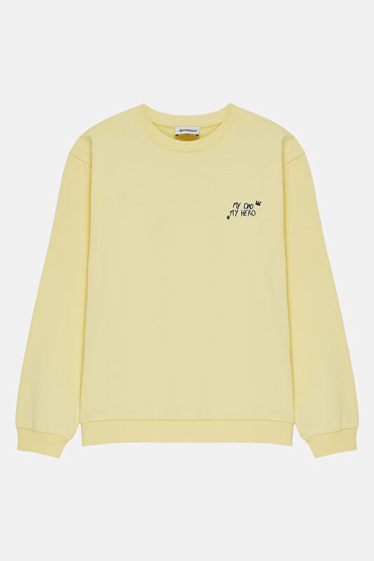 Yellow Crew Neck Men's Sweatshirt