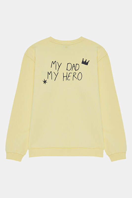 Yellow Crew Neck Men's Sweatshirt 2