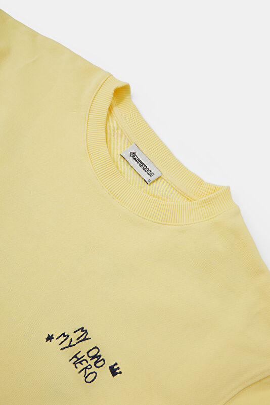 Yellow Crew Neck Men's Sweatshirt 3