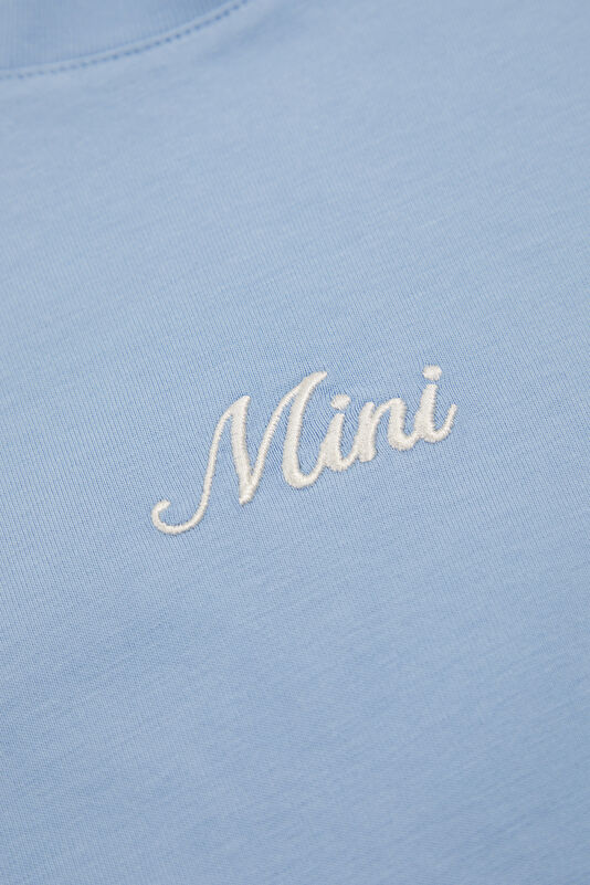 Blue Crew Neck Embroidered Children's T-Shirt 4