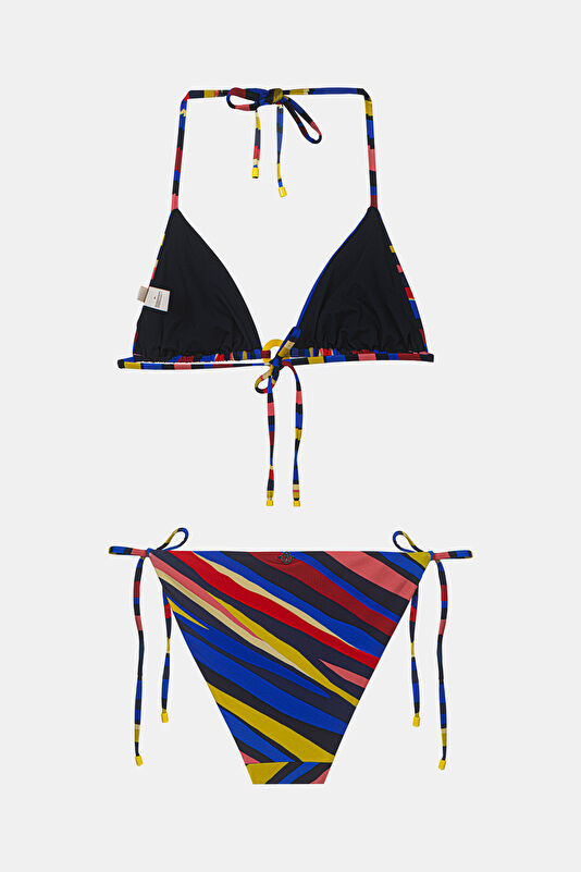 Kaela Çok Renkli Çizgili Desenli Kadın Bikini 2