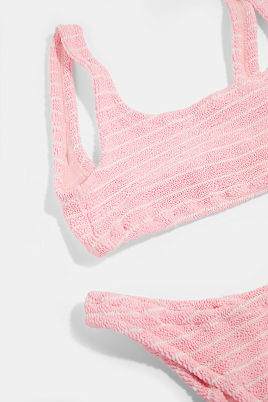 Pink Striped Women's Bikini 3