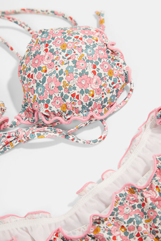 Multicolored Patterned Tie-Up Women's Bikini 4