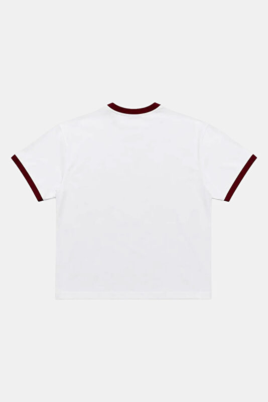 Beyaz Bisiklet Yaka Kadın T-Shirt 2