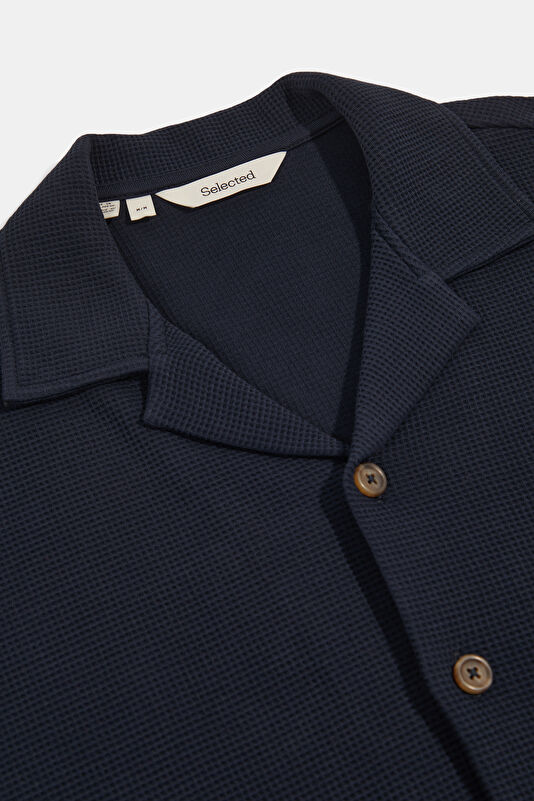 Navy Blue Men's Shirt (Relaxed Fit) 3