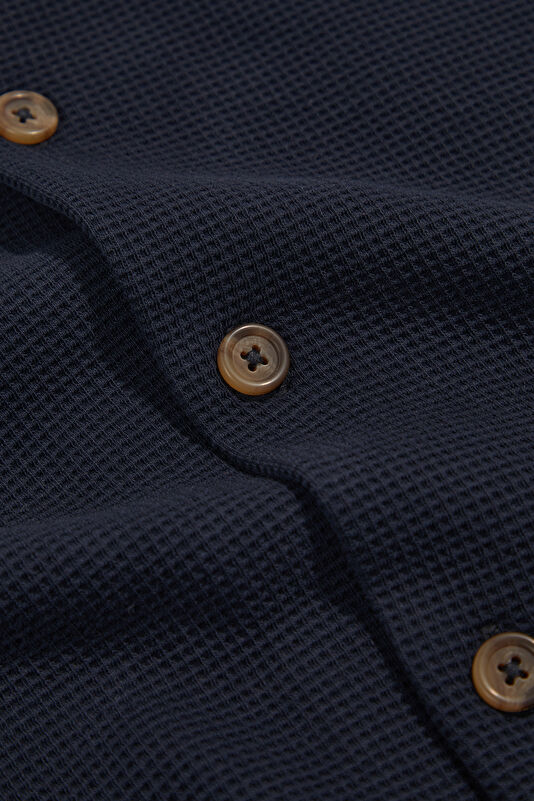 Navy Blue Men's Shirt (Relaxed Fit) 4