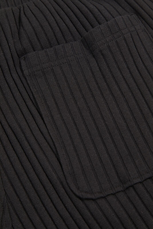 Black Cotton-Elastane Men's Shorts 4