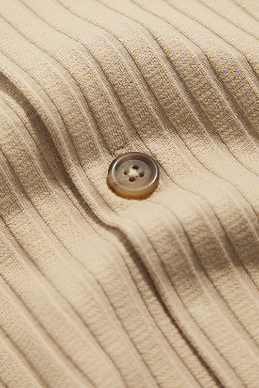 Beige Men's Shirt (Relaxed Fit) 4
