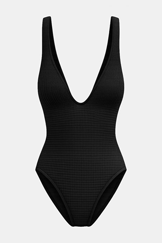 Black Lace-Up Women's Swimsuit