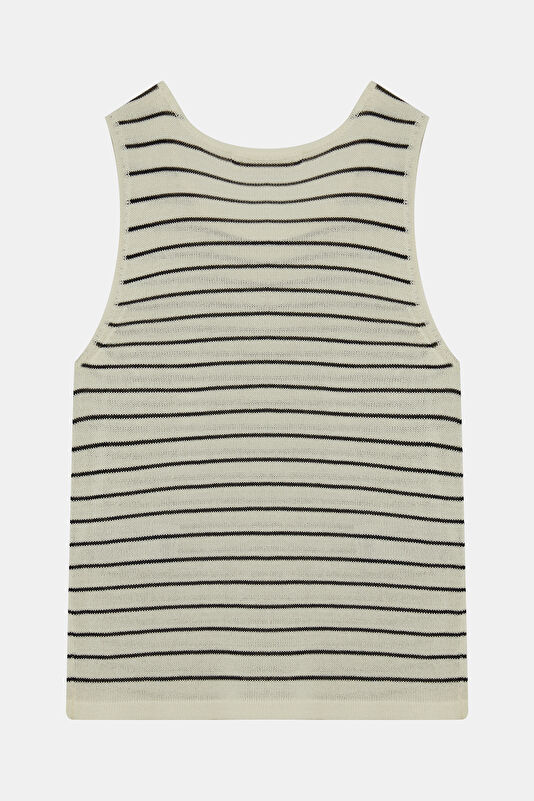 Cream Sleeveless Blouse for Women 2