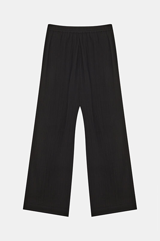 Black Wide Leg Women's Pants 2