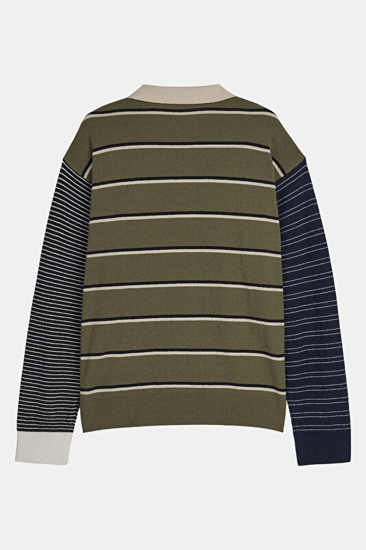 Relax Fit Multicolored Polo Neck Printed Men's T-Shirt 2