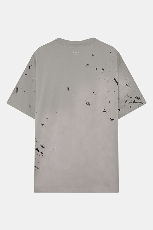 Relax Fit Gray Crew Neck Printed Men's T-Shirt 2