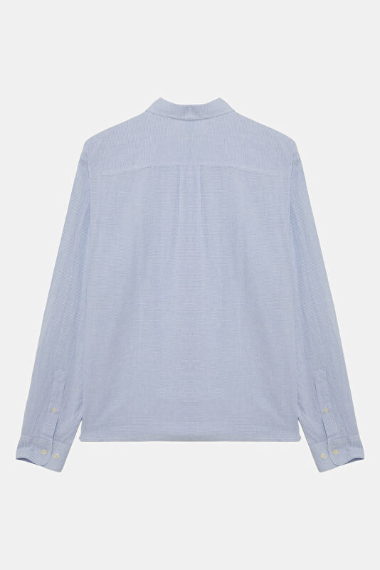 Relaxed Fit Men's Blue Striped T-Shirt 2