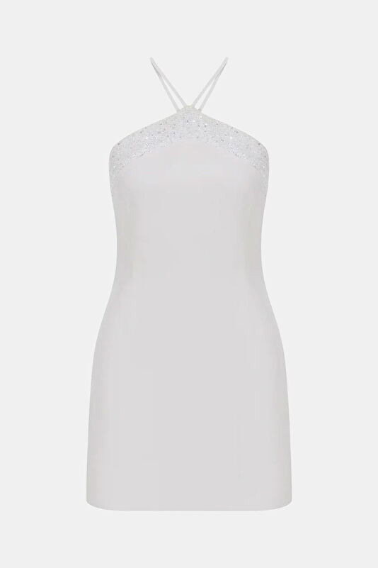 Veronica White Sequin Mini Women's Dress