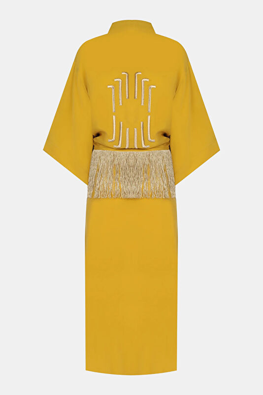 Mustard Cupro Women's Kaftan 2