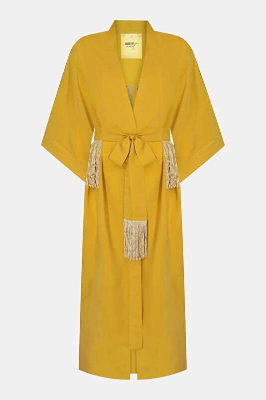 Mustard Cupro Women's Kaftan 3