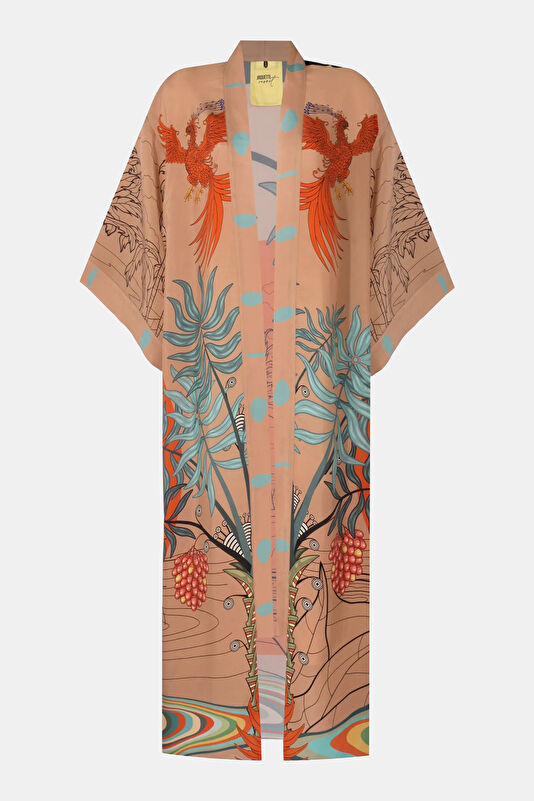 Multicolored Cupro Women's Kaftan