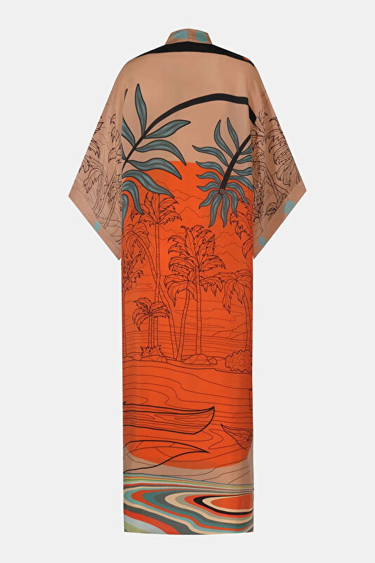Multicolored Cupro Women's Kaftan 2