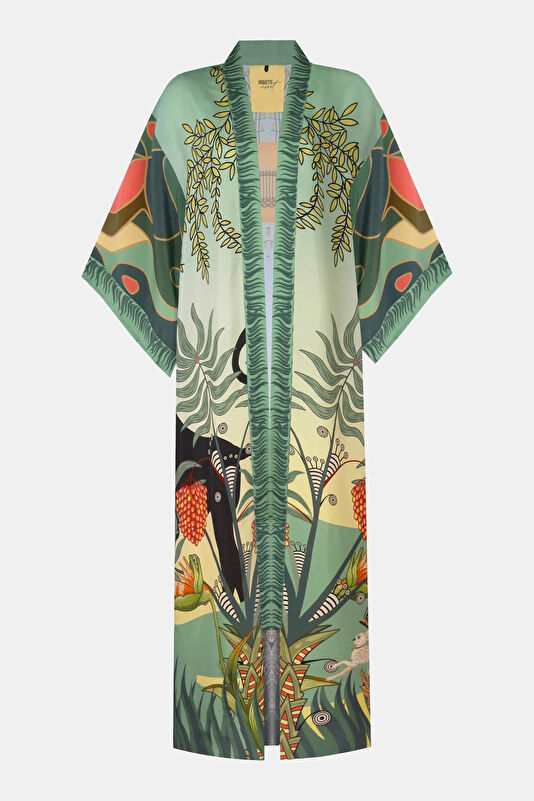 Multicolored Cupro Women's Kaftan