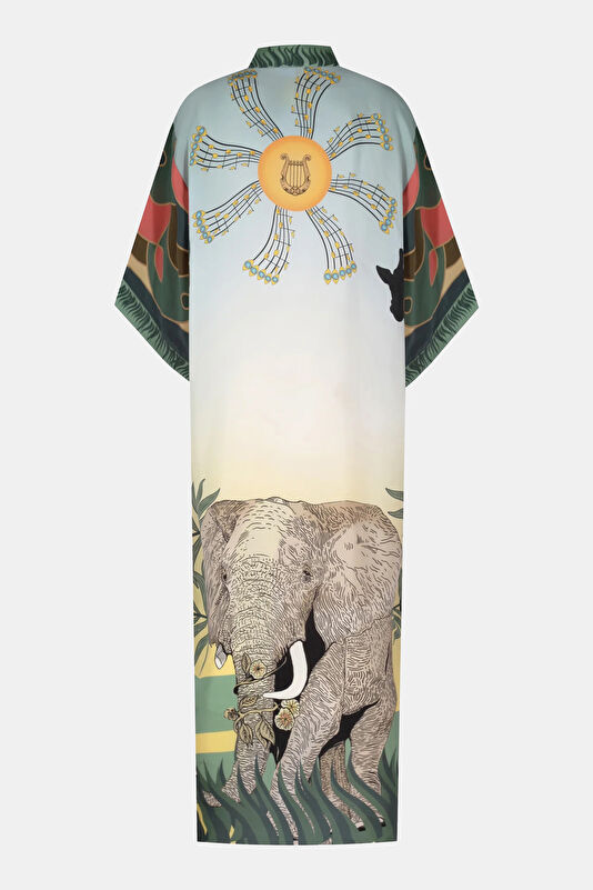 Multicolored Cupro Women's Kaftan 2