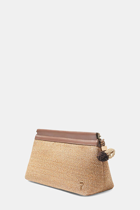 Moira Straw Tan Coffee Bag 2