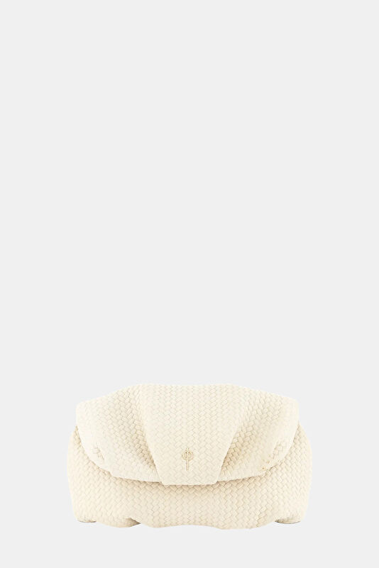 Leda Ecru Leather Bag