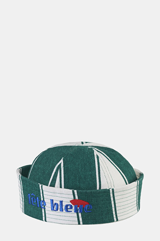 White Striped Hat