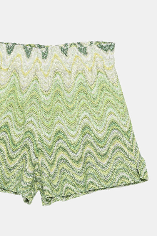 Green Viscose Kids Shorts 2