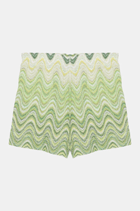 Green Viscose Kids Shorts 3
