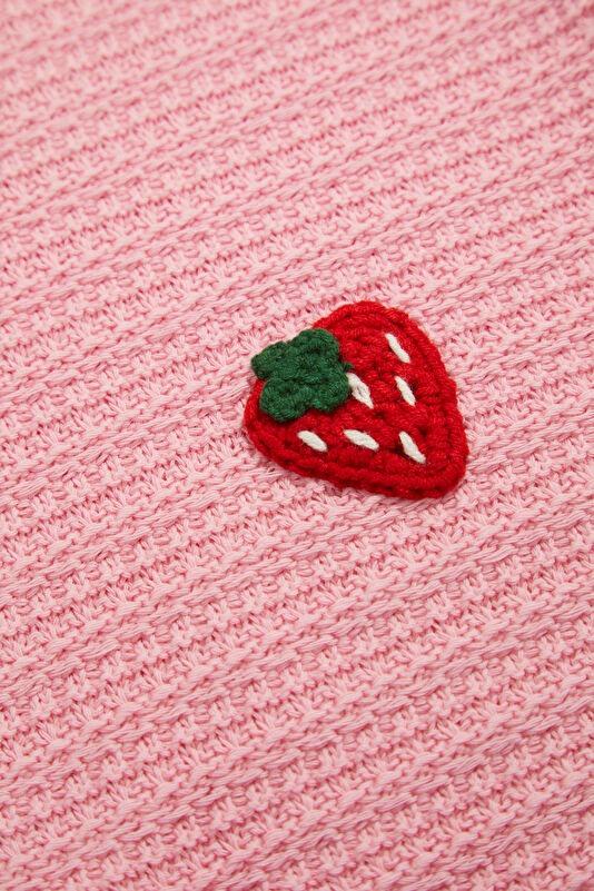 Red Patterned Mini Children's Dress 4