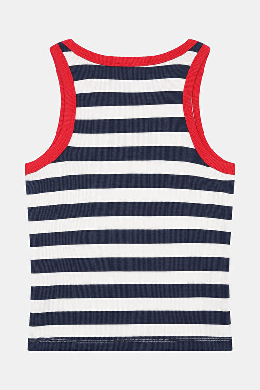 Navy Sleeveless Kids Blouse 2