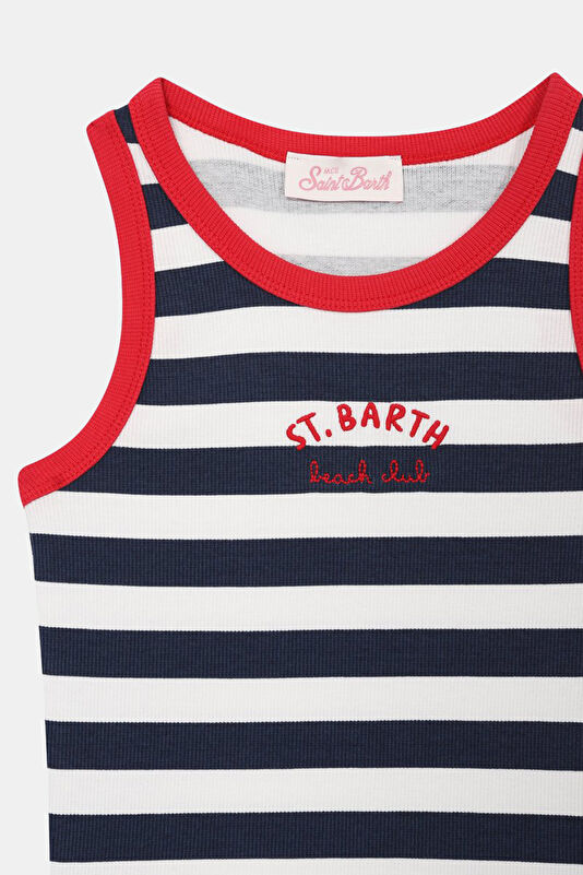 Navy Sleeveless Kids Blouse 3