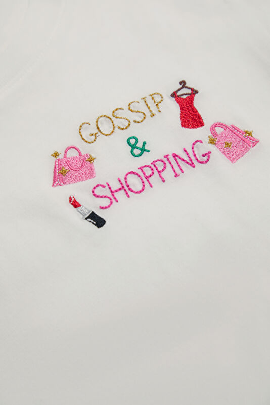 Beyaz Bisiklet Yaka Çocuk T-Shirt 4