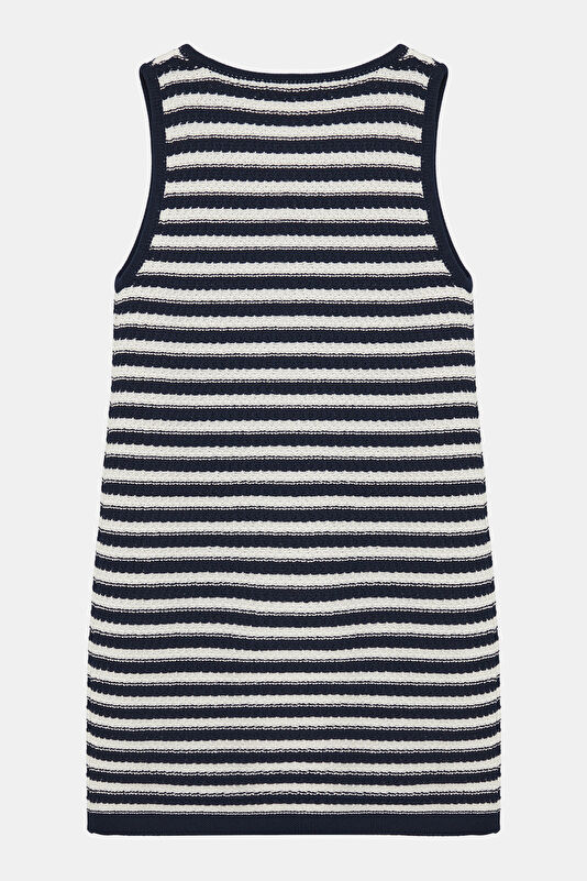 Navy Patterned Mini Children's Dress 2
