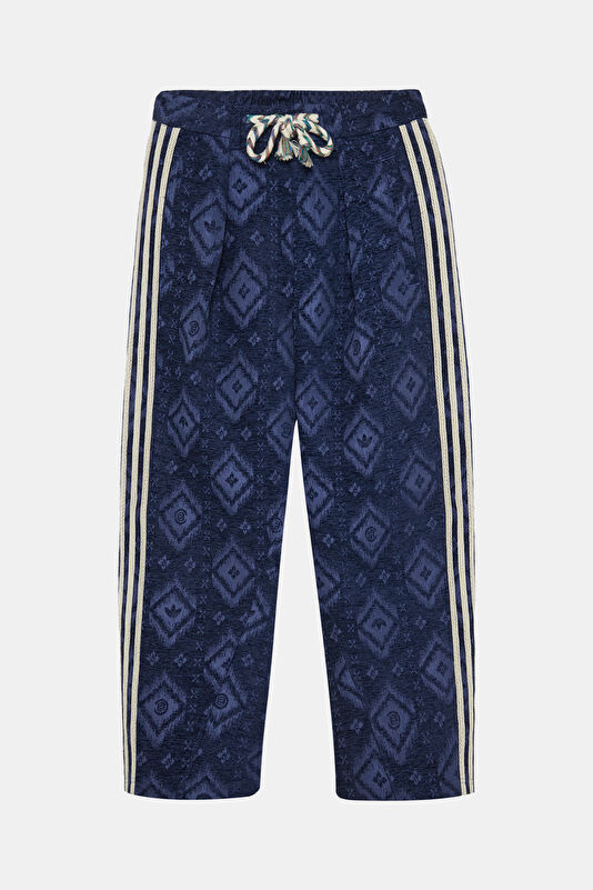 Relax Fit Navy Wide Leg Men's Sports Pants