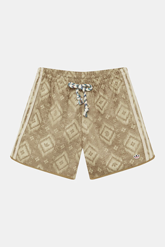 Beige Patterned Men's Shorts