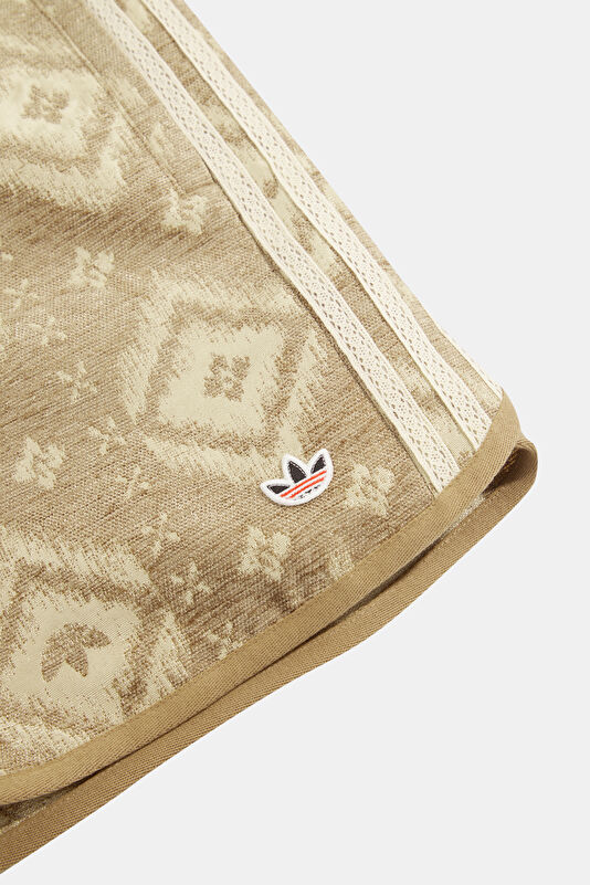 Beige Patterned Men's Shorts 4